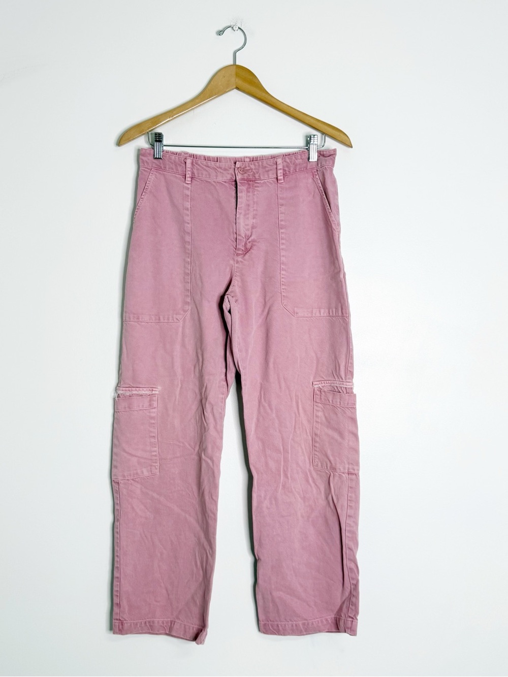 Young Fabulous & Broke Pink Cargo Wide Leg Pants Women’s Medium Tencel Revolve